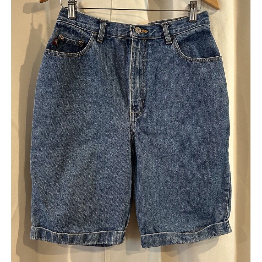 Gitano Jean Shorts Size13/14 High Rise Mom Jorts Blue Denim Vintage 90s
